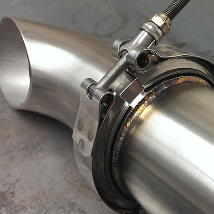 Stainless Steel Turbo Automobile Exhaust Pipe V Band Clamps With Flanges