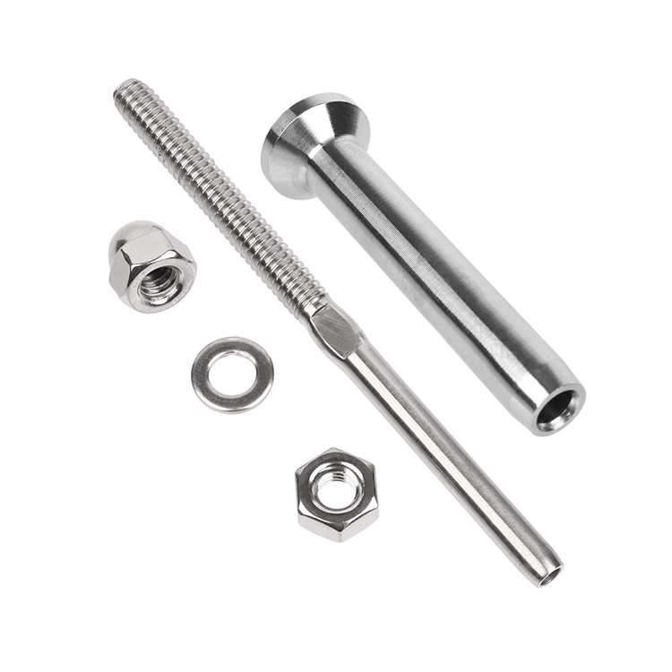 Stainless Steel Hand Swage End Fitting Tension Fitting Threaded Stud End Terminal