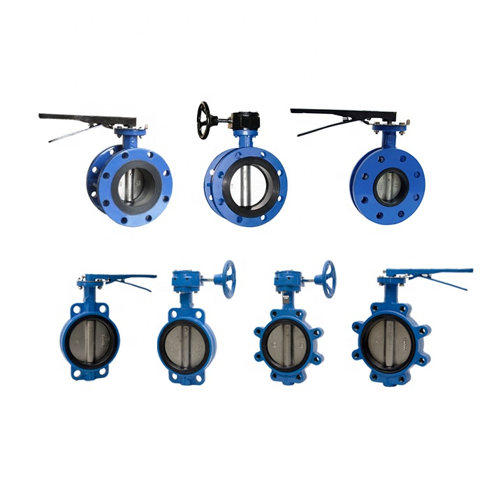 Lining Ductile Iron Cast Iron Wafer Lug Butterfly Valves