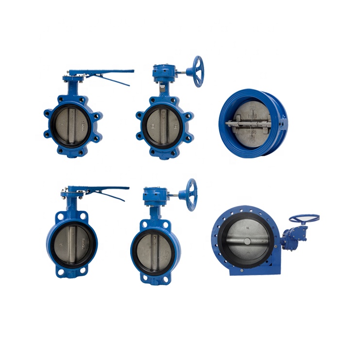 Lining Ductile Iron Cast Iron Wafer Lug Butterfly Valves