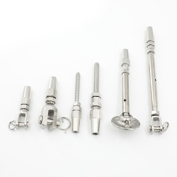 Precision Casting Cable Railing Hardware High Polished SUS304 316 Stainless Steel Fork Swageless Terminal