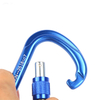 12KN Aluminium Carabiner Lightweight Heavy Duty Strong Durable D-Ring Hooks Spring Snap Wire Gate Carabiner Clips for Hammock