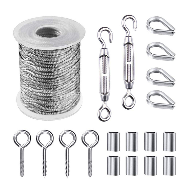 304 316 7x7 Invisible Grill Stainless Steel Wire Rope for Deck Stair And Balcony Railings Hanging Lights And Ties