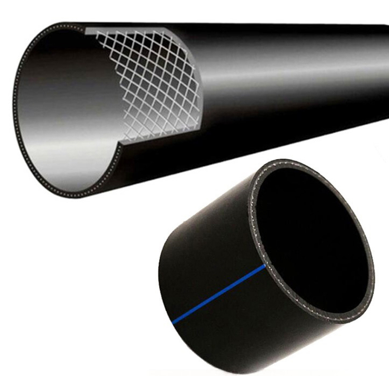 Steel Wire Mesh Skeleton Reinforced Pe100 HDPE Composite Pipe SRTP Pipe