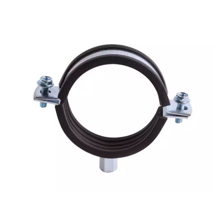 Customized Wall And Ceiling Mount Metal Hanger Pipe Clamps Fitting with Rubber